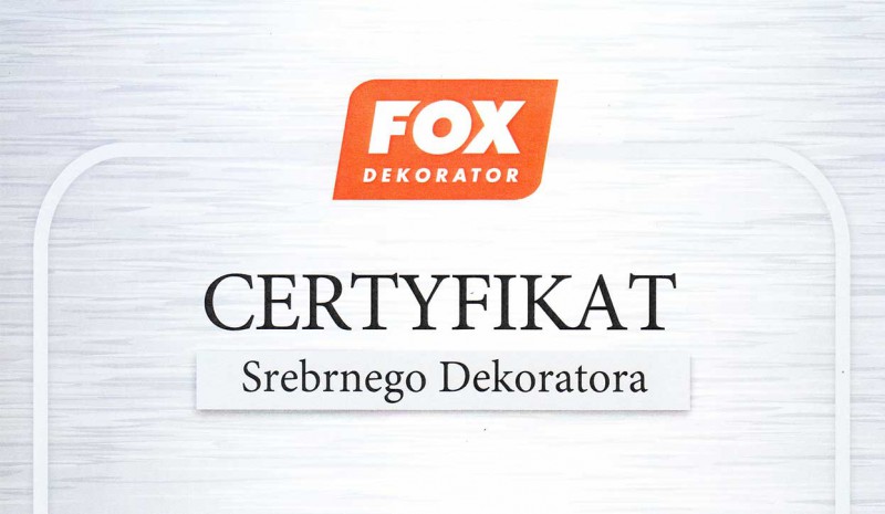Certyfikat Srebrnego Dekoratora